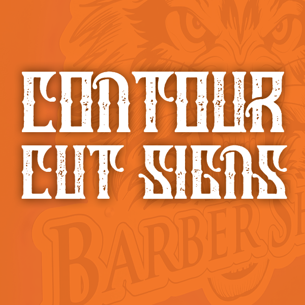 Contour cut signs bad dog signs